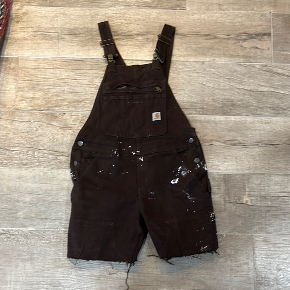 COPY - Canvas Cutoff Work Overall Cutoff Shorts